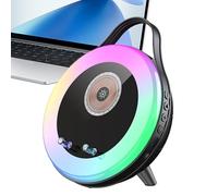 Altavoz de audio de inducción, sensor RGB de carga rápida, soporte de audio para teléfono celular, altavoz de carga de inducción para el hogar, oficina, dormitorio, apartamento, dormitorio, mesita de