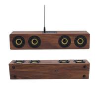 Altavoz de Bluetooth Retro de Madera, 20W MDF Vintage Wooden Altavo Home Audio Subwoofer, Sonido Envolvente de 360 Grados, Rango Completo de HiFi, Bluetooth, AUX, TF TF