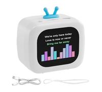 Altavoz de Bolsillo pequeño, diseño de TV - Reproductor de música portátil con Pantalla táctil para Ambiente al Aire Adecuado para Dormitorio, Gimnasio, Garaje, Universidad, Playa, Vacaciones