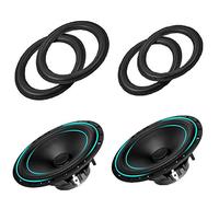 Altavoz de Borde de Goma, 8 Pulgadas Altavoz Borde de Goma Perforado Borde de Goma Altavoz Alrededores de Goma (2 Piezas)