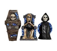 Altavoz de clip de auto - Perfumer de Bocchetta con cráneo | Decoración aromática para camiones interiores de automóviles | Accesorio creativo para Halloween, expulsión de clip con fragancia recargabl