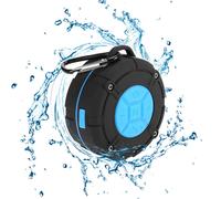 Altavoz de ducha portátil IPX7, inalámbrico, resistente al agua, para exteriores, con sonido HD, 2 ventosas, micrófono integrado, manos libres.