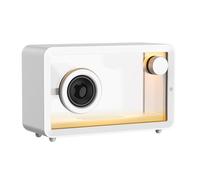 Altavoz de escritorio pequeño, altavoz Bluetooth portátil transparente con 5 modos, luces de 7 colores, entrada AUX, para cine en casa, oficina, cafetería, exposiciones de arte