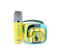 Altavoz DE Karaoke INALÁMBRICO con MICRÓFONO Y Luces LED Bob Esponja Compatible con Cualquier Fuente DE Sonido Bluetooth