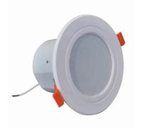 Altavoz de techo de 3 pulgadas, blanco, 10 W, resistente a la humedad, de rango completo.