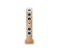 Altavoz de torre - THOMSON - Bluetooth/CD/USB/SD - Blanco/Madera - 60W - Radio FM