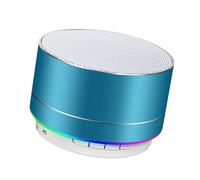 Altavoz estéreo inalámbrico compacto, función de radio FM y luces LED ambientales para tu santuario personal, sonido potente, sonido potente,
