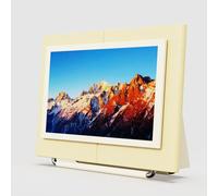 Altavoz flotante con letras con álbum de fotos digital y reloj, 14 fondos y 8 efectos, recargable para decoración del hogar y la oficina