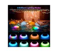 Altavoz Flotante para Piscina con Luces Coloridas Altavoz BT Altavoz Impermeable IPX7 Altavoz Inalámbrico para Exterior/Playa