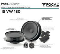 Altavoz Focal ISVW180 2 vías compuesto 18 cm para VW, Volkswagen, Seat, Skoda