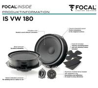 Altavoz Focal ISVW180 2 vías compuesto 18 cm para VW, Volkswagen, Seat, Skoda