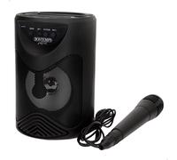 Bontempi | SonicSync - Amplificador Audio Karaoke Inalámbrico con Micrófono Dinámico, Compartimento para Smartphone, Efectos de Luz y Efecto Eco, 18,9x15,9x12,9 cm