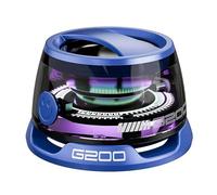 Altavoz inalámbrico pequeño magnético G200, altavoz Bluetooth multifuncional con luz de color multiRGB y soporte para teléfono para superficie de metal, altavoz Bluetooth magnético para teléfono,