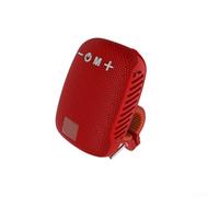Altavoz inalámbrico portátil, 1 paquete de dispositivo de audio impermeable para exteriores con batería de 500 mAh y carga tipo C para entusiastas del ciclismo y el senderismo (rojo)