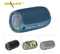 Altavoz inalámbrico portátil ZEALOT S49, 40 W, BT5.2, resistente al agua IP67, sonido HiFi, entrada AUX/tarjeta TF, llamadas manos libres, larga