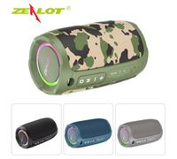 Altavoz inalámbrico portátil ZEALOT S49, HiFi de 40 W, BT5.2, resistente al agua IP67, AUX/tarjeta TF, llamadas manos libres, larga duración de la