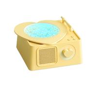 Altavoz inalámbrico Reproductor de música, de Sonido con Luces RGB, diseño Retro de Tocadiscos, Equipo portátil para Sala de Estar, Camping, Fiestas, 5.1 x 4.9 x 3.3 Pulgadas