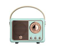 Altavoz Inalámbrico Vintage - Altavoz Inalámbrico Bajo Vintage, Altavoz Biblioteca Diseño De Madera | Altavoz Inalámbrico Vintage De Entrada Auxiliar Con Batería Larga Duración, Altavoz Altavoz