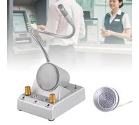 Altavoz intercomunicador de ventana de doble vía con manguera de metal, supresión de ruido, voz clara para estación de hospital bancario