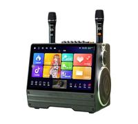 Altavoz Karaoke con 2 Microfono Inalambrico Bluetooth hasta 20h Autonomía | Audio Canal 2.0 Bluetooth/TF/USB/AUX/OTG, Es Una Excelente Opción de Regalo para Niños Familiares Amigos(None included)