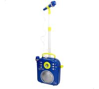 ColorBaby Bontempi Altavoz Karaoke Infantil 2 micrófonos, Pie Micro Ajustable 65-95 cm, Efectos aplauso, Distorsionador de Voz, Luces, Control de reproducción, Regalo niños y niñas, +5 años (47895)