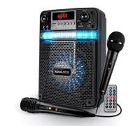 Altavoz Karaoke Party 400 W con batería Koolstar con 2 micrófonos - BROZY08 con LED + aplicación SmartPhone USB/Bluetooth/Radio FM