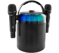 Altavoz Karaoke portátil con LED, Bluetooth, Cambiador de Voz - BoomTone DJ Star Voice. Incluye 2 micrófonos inalámbricos + Efectos Fiestas privadas, cumpleaños Infantil y