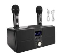 Altavoz KTV familiar inalámbrico Bluetooth 4.2, micrófono de tarjeta de audio en vivo con sonido, una máquina multipropósito, canción de karaoke, escuchar música, ver películas.(negro)