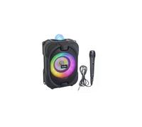 Altavoz luminoso bluetooth para karaoke - INOVALLEY - DANCE CUBE 44 - 150W - Micrfono con cable