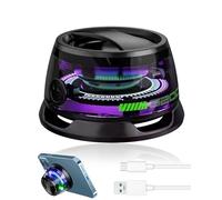 Altavoz magnético Bluetooth G200 multifuncional portátil con soporte para teléfono, mini altavoz inalámbrico con luz de color multiRGB 6 horas de reproducción, accesorios de viaje al aire libre para