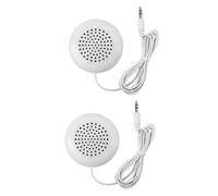 Altavoz mini blanco de 3,5 mm para almohada, pack de 2, compatible con iPhone, iPod, reproductor MP3, CD y radio
