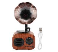 Altavoz Mini Retro Bluetooth Altavoz inteligente Altavoz Bluetooth Reproductor de música para computadora portátil de escritorio(Nuez)