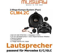 Musway Altavoz CLM4.2C bidireccional 10 cm (4”) compatible Mercedes E A238 Cabriolet