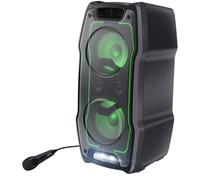 Altavoz para portátil XParty de 180 W con micrófono y luz RGB (negro) - SHARP