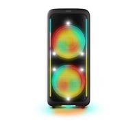 Philips TAX5000E Altavoz Bluetooth para Fiestas 200W Máx., Bass+, Luces, Batería 14H, TWS y Auracast, Entradas Micro/Guitarra, Protección Salpicaduras IPX4, USB, AUX, Control por App, Wheels & Handle