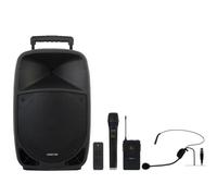 Altavoz Portátil Amplificado 12 250W con 2 Micrófonos USB/SD/FM/LNE/BT - FONESTAR