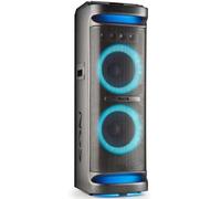NGS Wild Space 3 - Altavoz Portátil, Compatible con tecnología Bluetooth, True Wireless Stereo, Subwoofer + Doble Tweeter, Micro SD/USB/AUX IN, Ruedas, Color Negro
