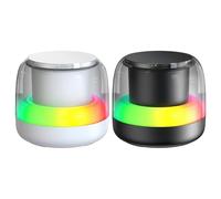 Altavoz Portátil - ABS 9,4 Cm | Altavoces Inalámbrico con Luces RGB, Uso En La Playa, Viajes De Camping, Música De Audio Altavoz Exterior Impermeable para El Hogar/Fiesta/Viaje