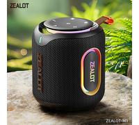Altavoz Zealot-M1, Altavoz Bluetooth Portátil con Bajos Mejorados, Bluetooth 5.4, 10 Horas de Reproducción, para Acampar y Hacer Senderismo Black