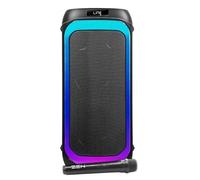 Altavoz portátil Bluetooth Zen Aero Potente de 350W, 10H de batería, luces LED RGB. Altavoz Grande con TWS, Aux in, USB, entrada de micrófono, y micrófono inalámbrico, con radio FM y con gran potencia