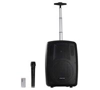 ALTAVOZ PORTÁTIL FONESTAR AMPLY-T 100W BT FM USB/MICROSD BASS REFLEX MICRÓFONO INALÁMBRICO BAT. 2000MAH CARRO TRANSPORTE TROLLEY