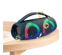 Altavoz portátil inalámbrico genérico, 1200 mAh Deep Bass Boombox with Subwoofer, RGB Lights, Handle Design, Loud Sound for Outdoor Parties, Travel, Camping, Beach, Picnics, Hiking,9,25 x 3,62 x 5,12