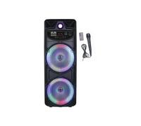 Altavoz portátil - INOVALLEY - MS02-XXL-N - Luminoso - 1000 W - Bluetooth - Autonomía de 2 a 3 horas - Función de karaoke