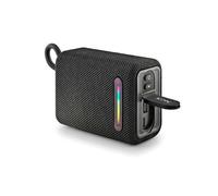 NGS Roller Furia 1 Black - Altavoz Portátil Bluetooth 5.0, 15 W, IPX6 Impermeable, Luces RGB, True Wireless TWS, USB, Batería 9 Horas, Negro