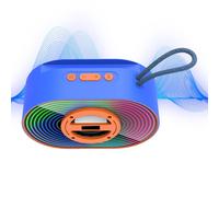 Altavoz Portátil para Exteriores - Altavoz Portátil con Conexión Inalámbrica,Iluminación Ambiental, Larga Duración de Batería, Cordón Integrado y Diseño Compacto para Acampada, Hogar o