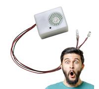 Altavoz que grita fantasmas, altavoz activado por voz, sonido activado por voz de Halloween con gritos fantasmas, herramientas de miedo de Halloween con luz LED, accesorios de grito,