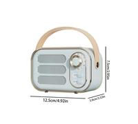 Altavoz Retro 360 Efecto EstéReo Bluetooth Mini Radio Vintage DecoracióN del Hogar Caja de Sonido para Exteriores