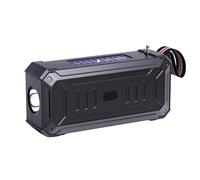 Altavoz solar portátil - Altavoz inalámbrico solar impermeable IPx6, controladores duales bajos, sonido de alta fidelidad | Altavoz solar inalámbrico a prueba de golpes para senderismo, viajes
