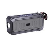 Altavoz solar portátil - Altavoz inalámbrico solar impermeable IPx6, controladores duales bajos, sonido de alta fidelidad | Altavoz solar inalámbrico a prueba de golpes para senderismo, viajes