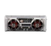 Altavoz transparente con subwoofer de 5.3 pulgadas y luces de colores para el hogar, fiestas y viajes (blanco)